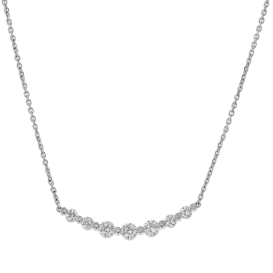 Diamond Curved Bar Necklace