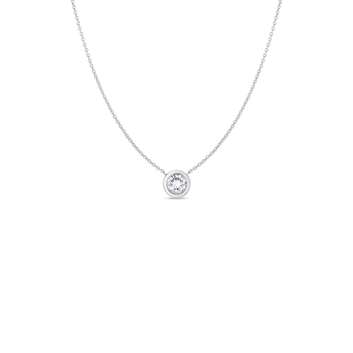 Diamond by the Inch 1 Station Necklace in 18K White Gold
