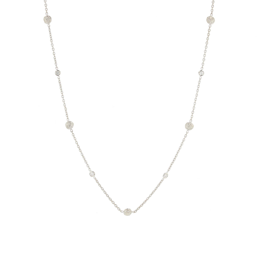 Tiny Rose Bud and Diamond Eyeglass Chain