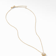 Starburst Pendant Necklace in 18K Yellow Gold with Pave Diamonds