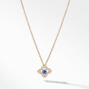 Necklace with Blue Sapphire and Diamonds in 18K Gold