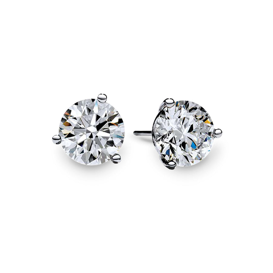 Platinum Brilliant Diamond Stud Earrings