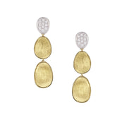 18K Yellow Gold and Diamond Small Triple Drop Earrings