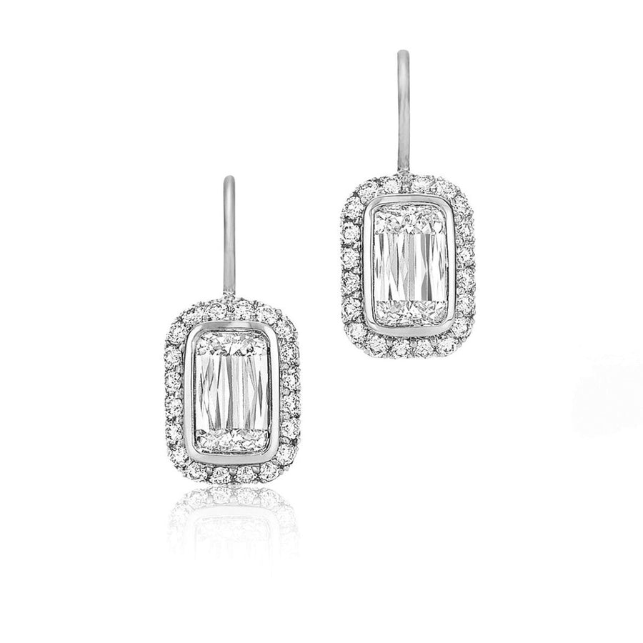 Ashoka Bezel Set Silhouette Diamond Earrings