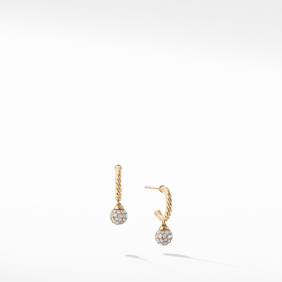 Solari Hoop Pave Earrings with Diamonds in 18K Gold