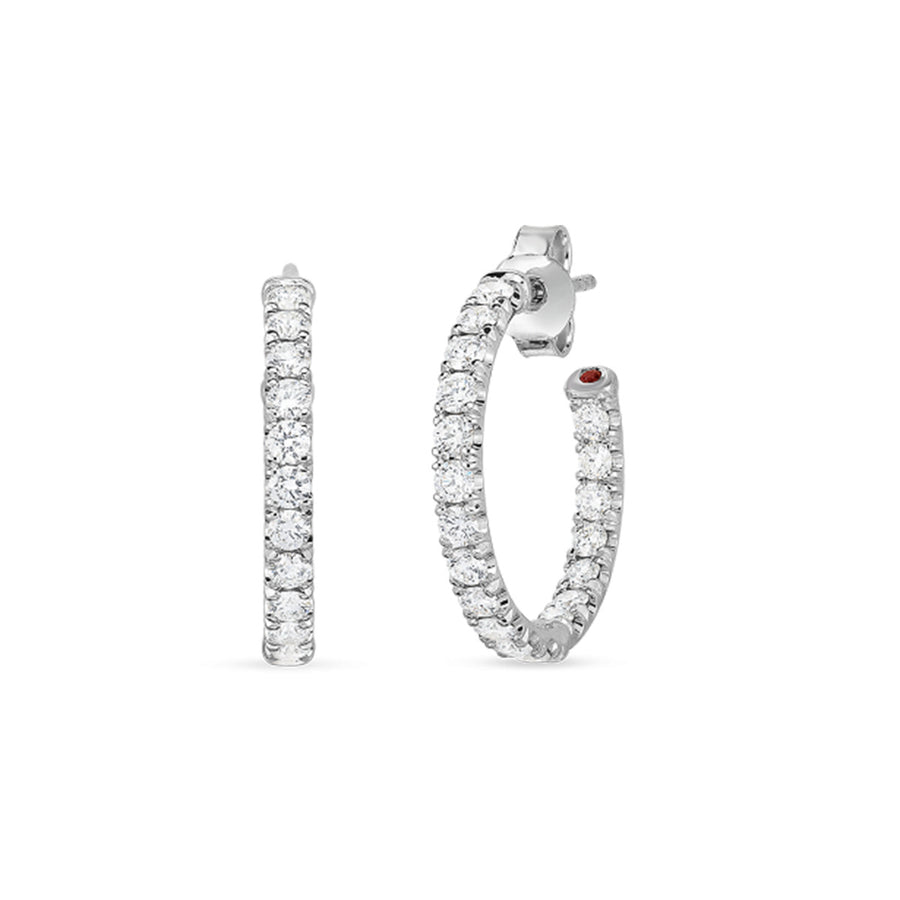 Medium Inside Outside Diamond Hoop Earrings