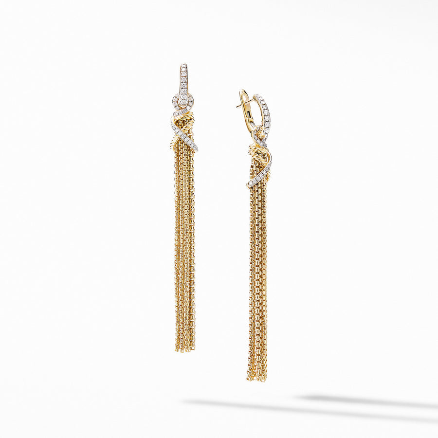 Helena Tassel Earrings in 18K Yellow Gold with Diamonds