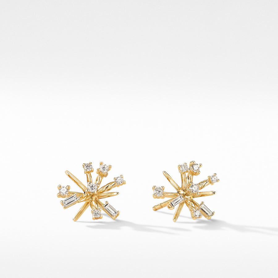 Petite Supernova Stud Earrings in 18K Yellow Gold with Diamonds