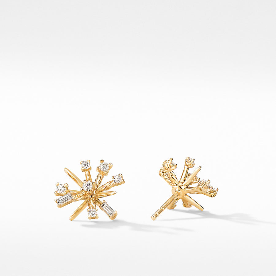 Petite Supernova Stud Earrings in 18K Yellow Gold with Diamonds