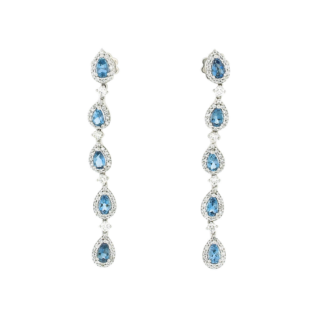 Aquamarine drop deals earrings white gold