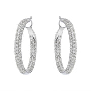 Moonlight Pave Hoop Earrings