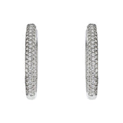 Moonlight Pave Inside-Out Oval Hoop Earrings