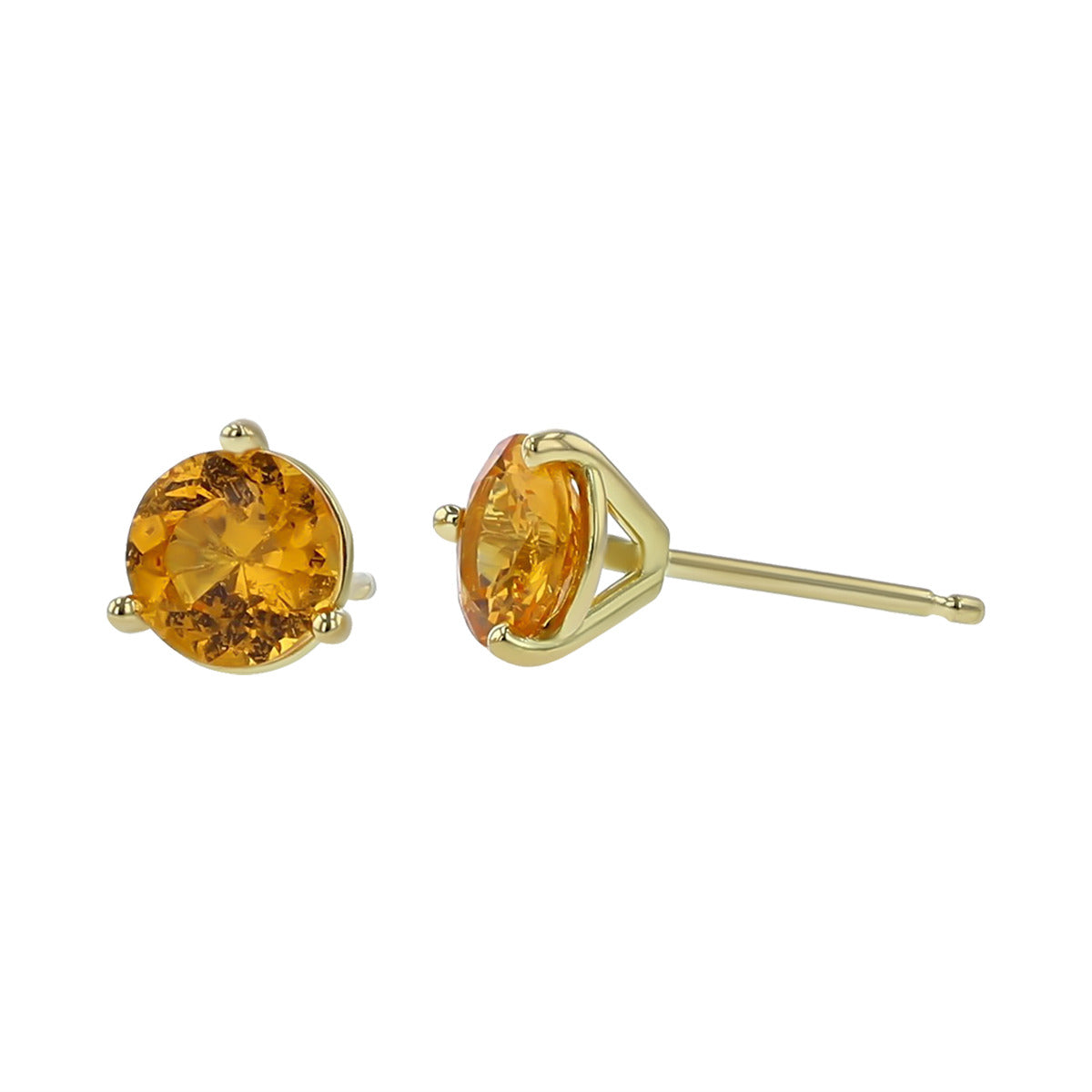 Bernice Rhodolite Garnet Womens Halo Stud Earrings 0.94 ctw 14K Yellow Gold  | TriJewels