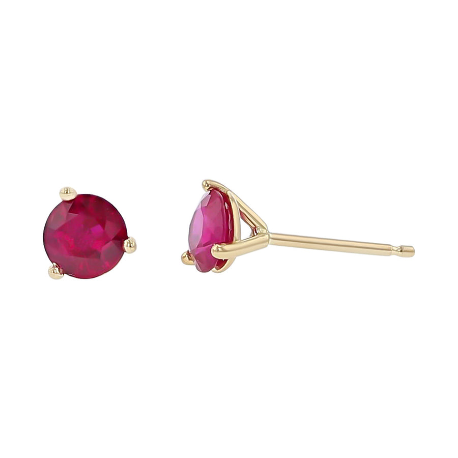 Ruby Stud Earrings in 18K Yellow Gold, Schiffman's Jewelers