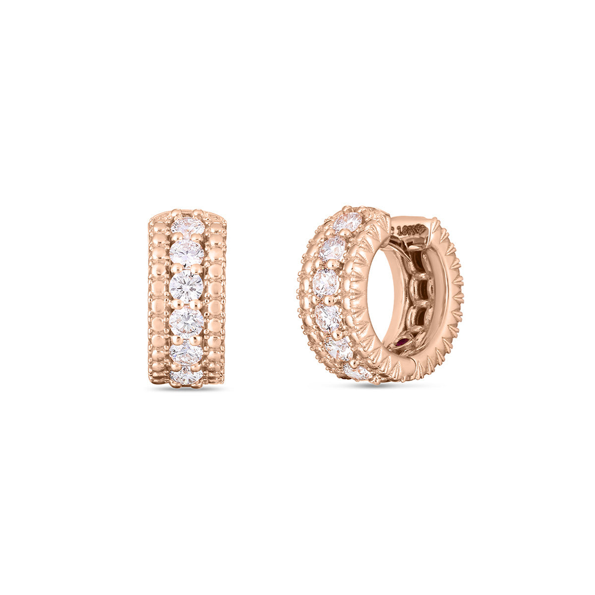 Elsa Peretti™ Diamonds by the Yard™ earrings in 18k rose gold. | Tiffany &  Co.