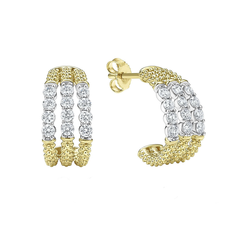 Superfine Diamond Hoop Earrings