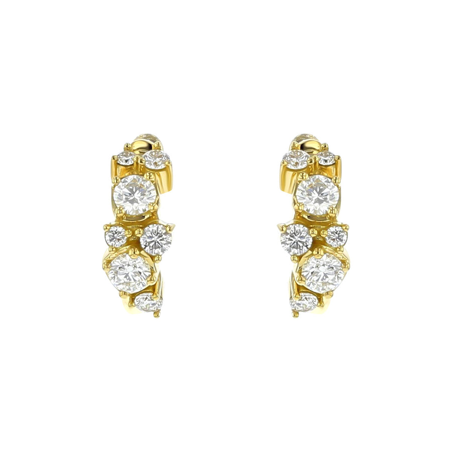 Confetti Diamond Hoop Earrings