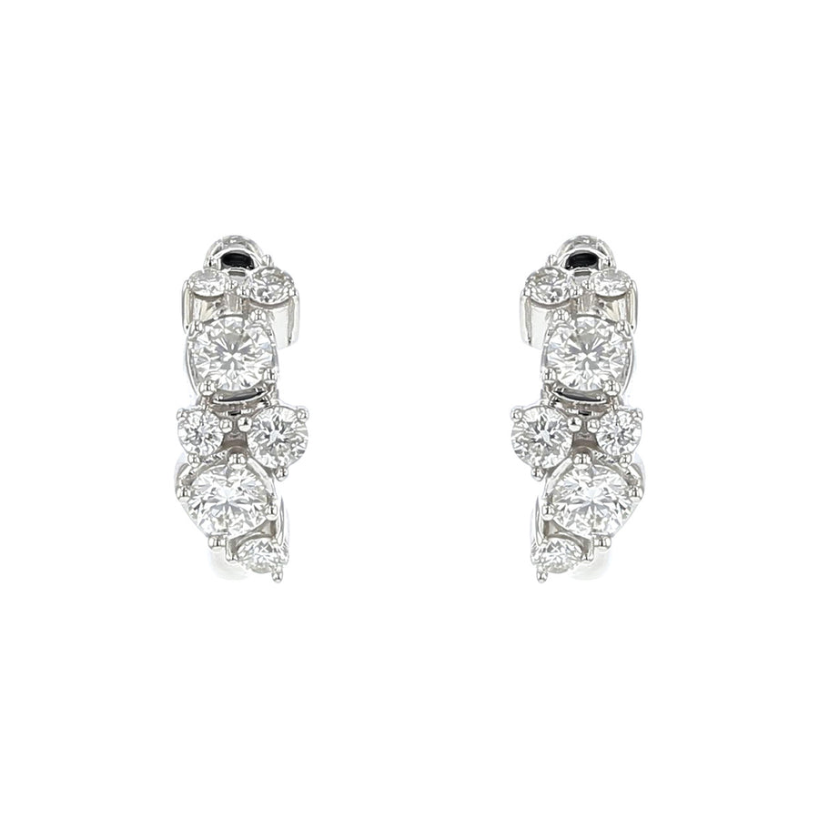 Confetti Diamond Hoop Earrings