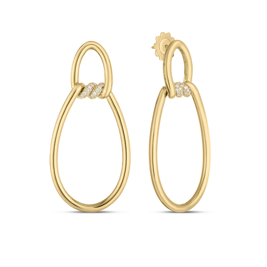 Cialoma Diamond Drop Earrings in 18K Yellow Gold