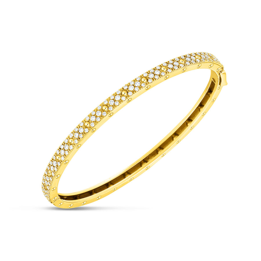 18K Gold Diamond Symphony Pois Mois Oval Bangle