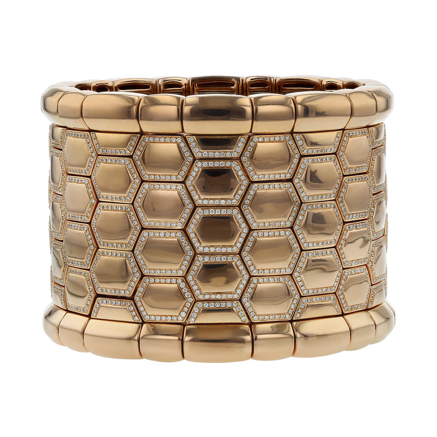 Queen of Diamonds Wide Stretch Bracelet