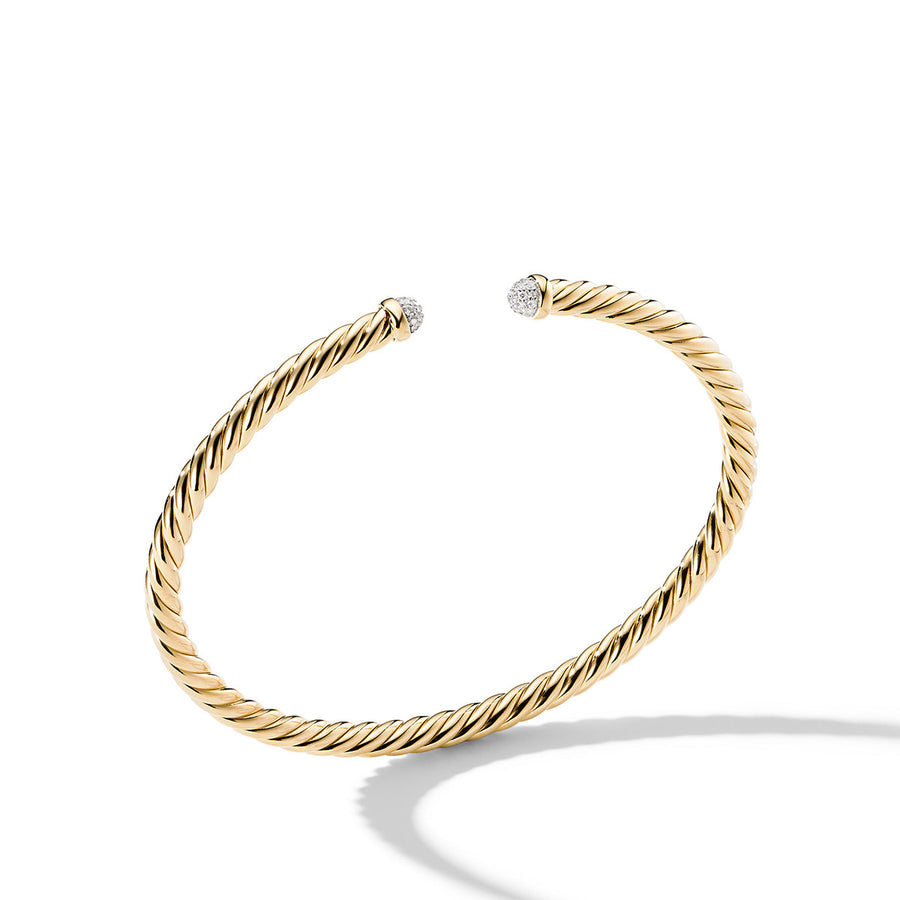 Petite Precious Cable Bracelet with Diamonds in Gold