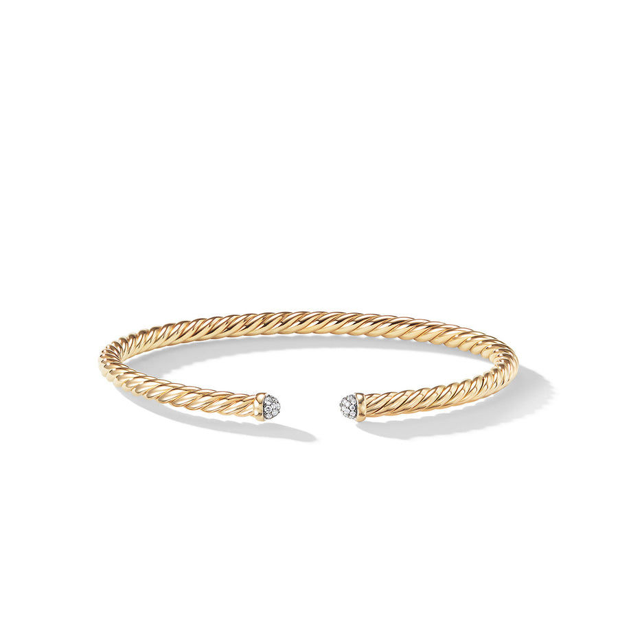 Petite Precious Cable Bracelet with Diamonds in Gold