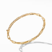 Stax Chain Link Bracelet with Diamonds in 18K Gold, 4mm