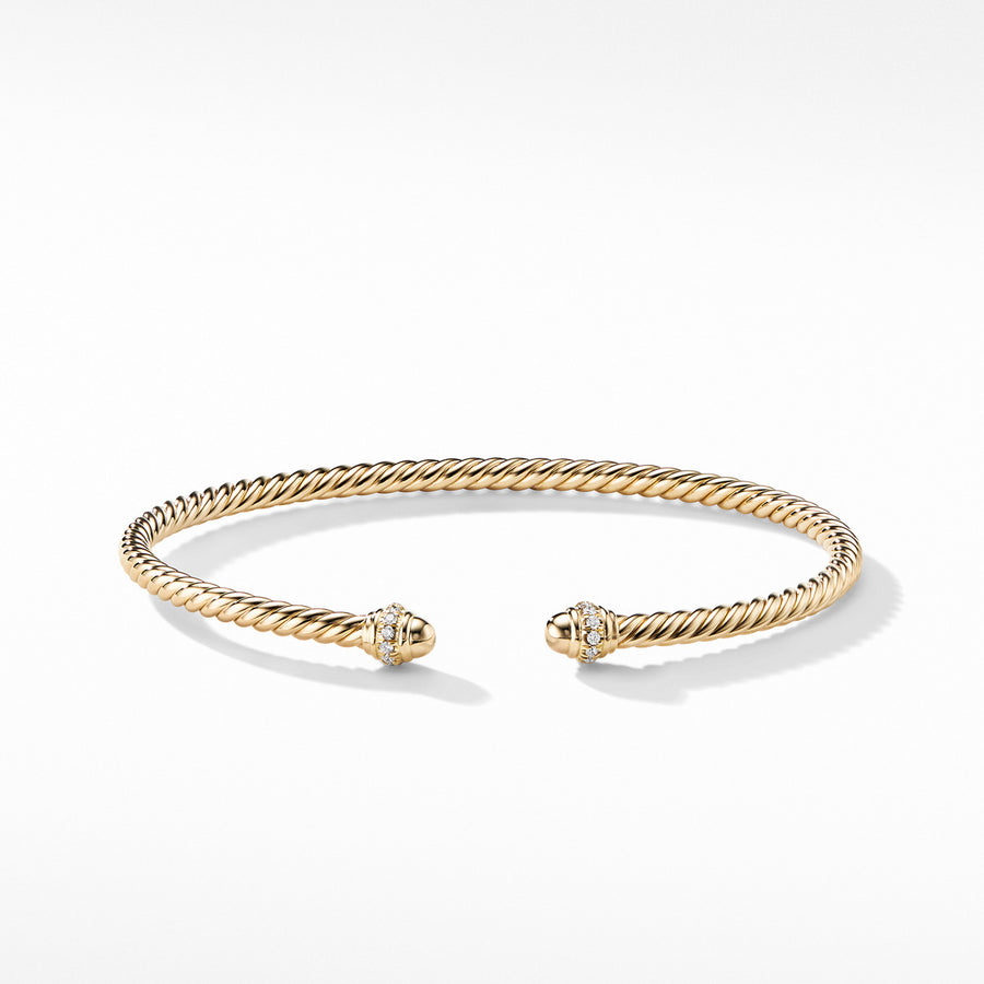Cable Spira Bracelet in 18K Gold with Diamonds