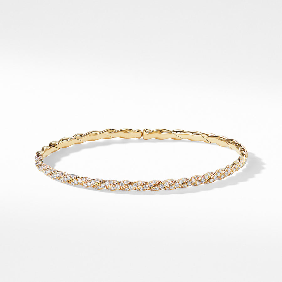 Paveflex Single Row Bracelet with Diamonds in 18K Gold