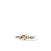 Petite Buckle Ring in Sterling Silver with 18K Yellow Gold