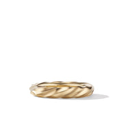 Cable Edge Band Ring in Recycled 18K Yellow Gold