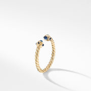 Renaissance Ring in 18K Gold with Blue Sapphires