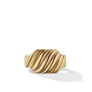 Sculpted Cable Contour Ring in 18K Yellow Gold