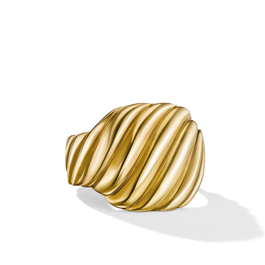 Sculpted Cable Contour Ring in 18K Yellow Gold