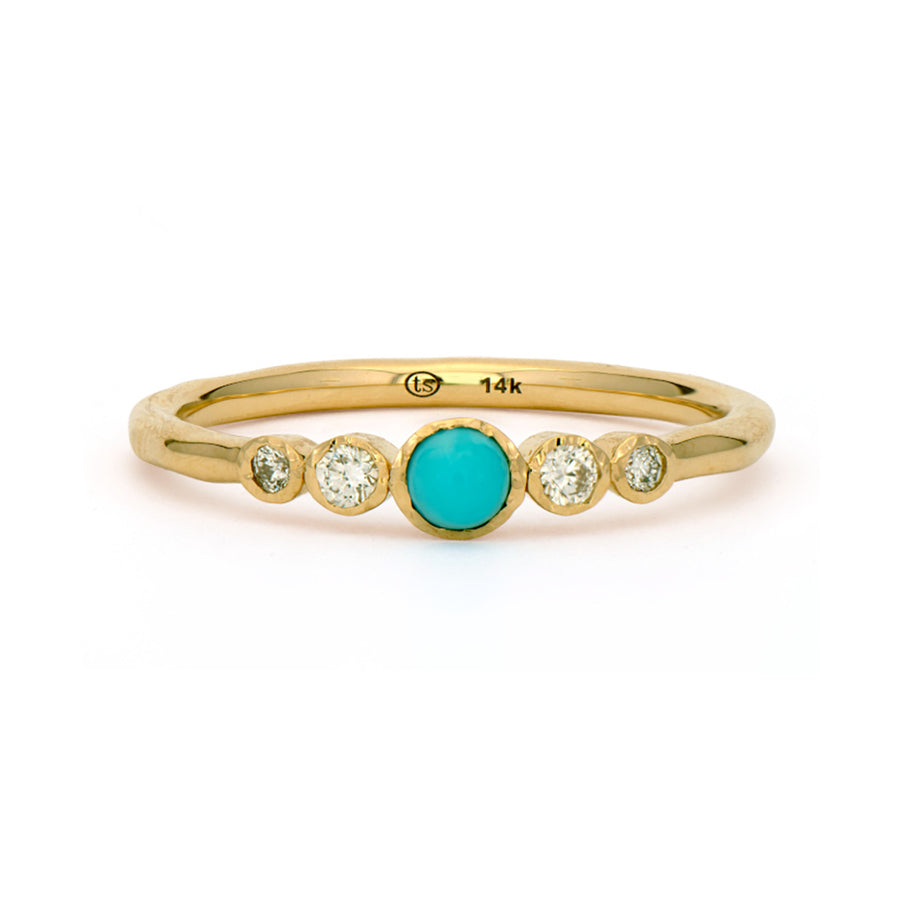 Tiny Sparkling Sea Turquoise Band