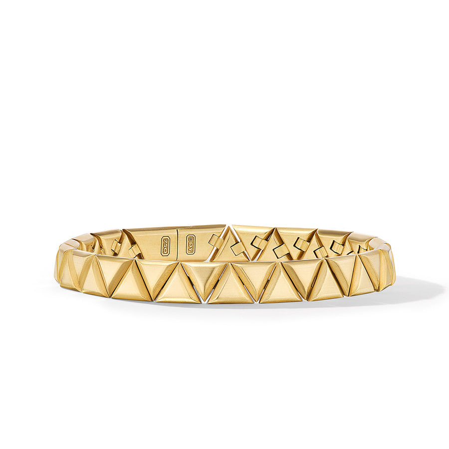 Faceted Link Triangle Bracelet in 18K Yellow Gold