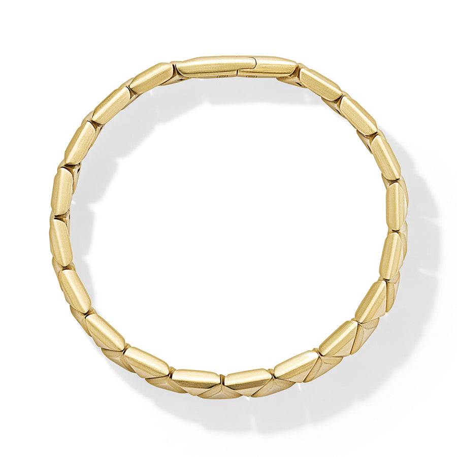 Faceted Link Triangle Bracelet in 18K Yellow Gold