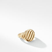 Cable Pinky Ring in Gold