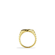 Sculpted Cable Pinky Ring in 18K Yellow Gold
