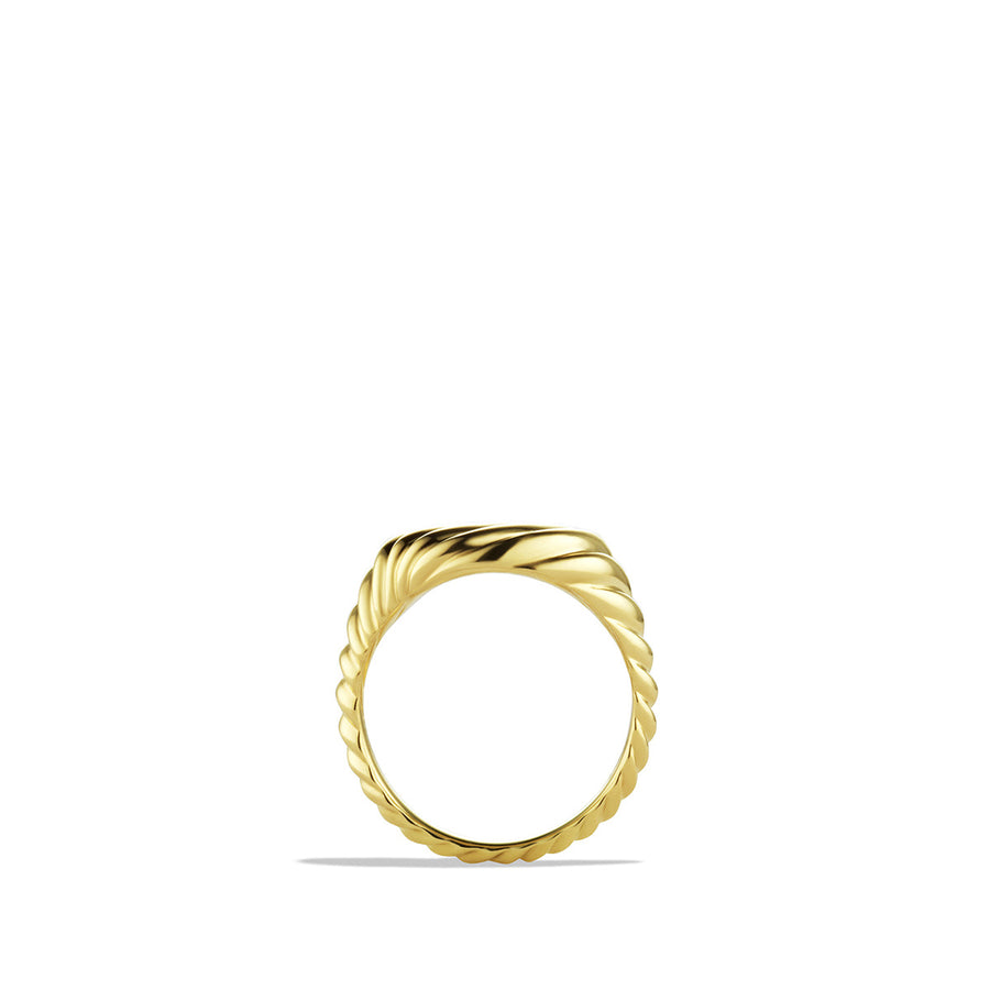 Sculpted Cable Pinky Ring in 18K Yellow Gold