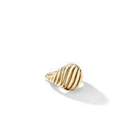 Cable Pinky Ring in Gold