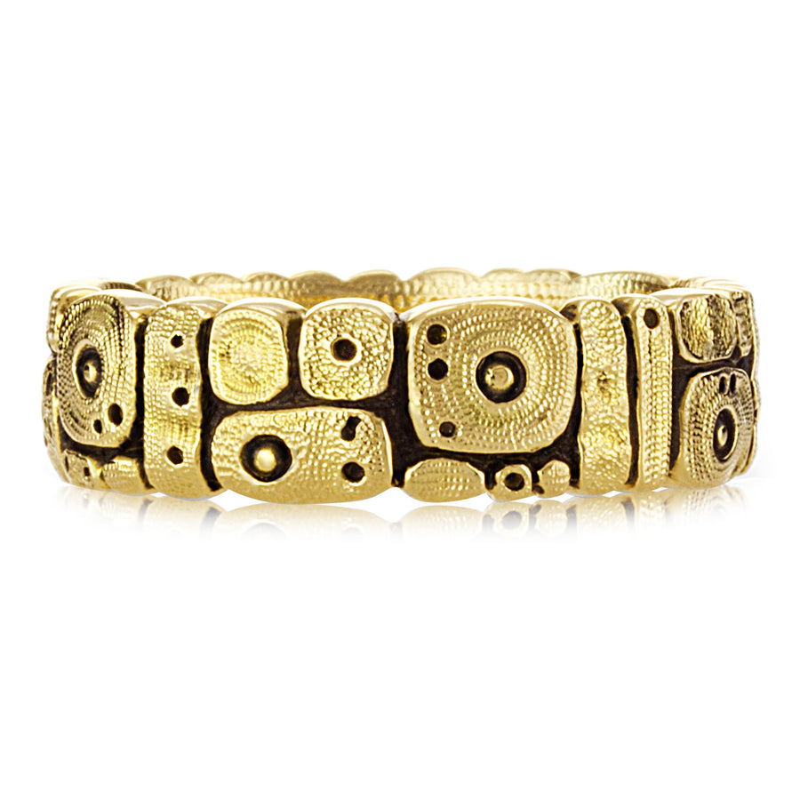 18K Gold Floral Band