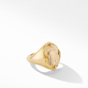 Petrvs Small Scarab Pinky Ring in 18K Yellow Gold