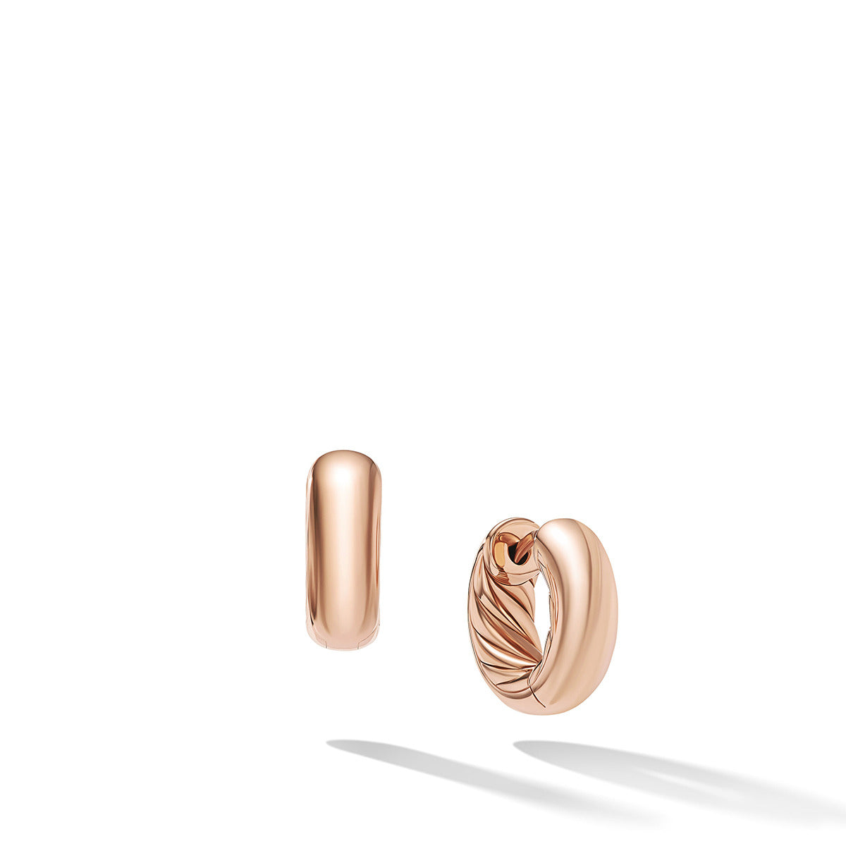 Crossover Pavé Hoop Earrings | Rose gold plated | Pandora US