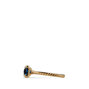 Chatelaine Ring with Hampton Blue Topaz and Diamonds in 18K Gold