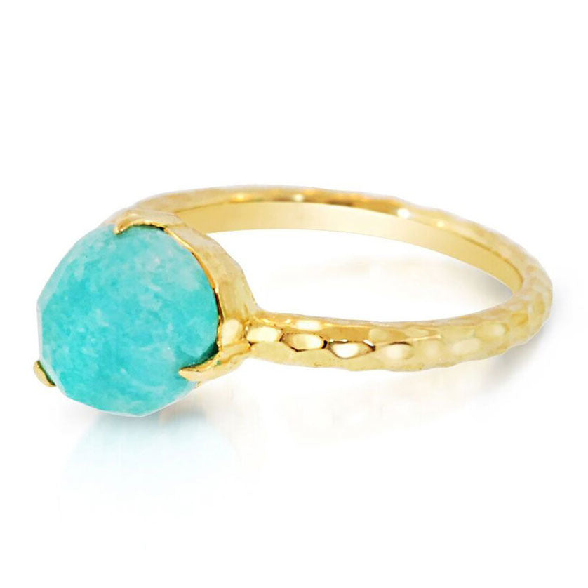 Amazonite Wild Flower Ring