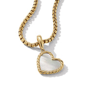 Heart Amulet in 18K Yellow Gold with Mother of Pearl