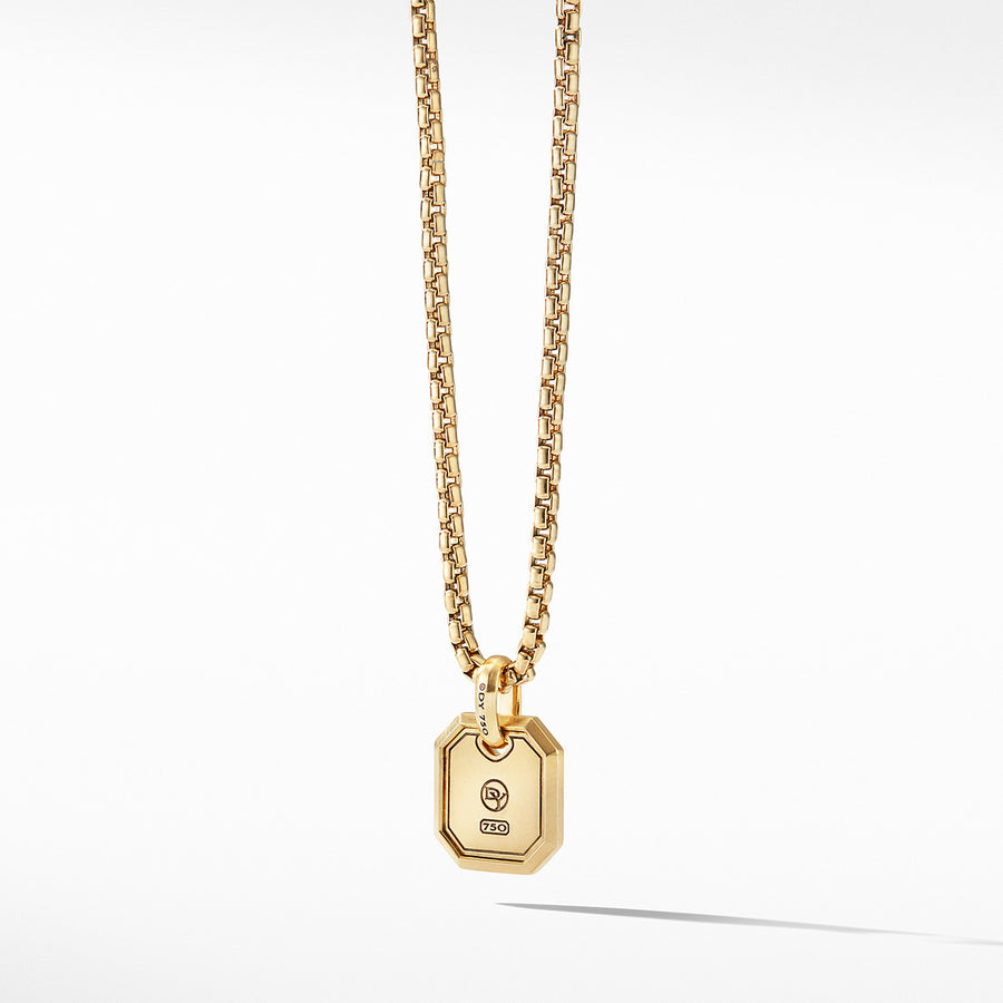 Roman Amulet in 18K Yellow Gold with Black Onyx