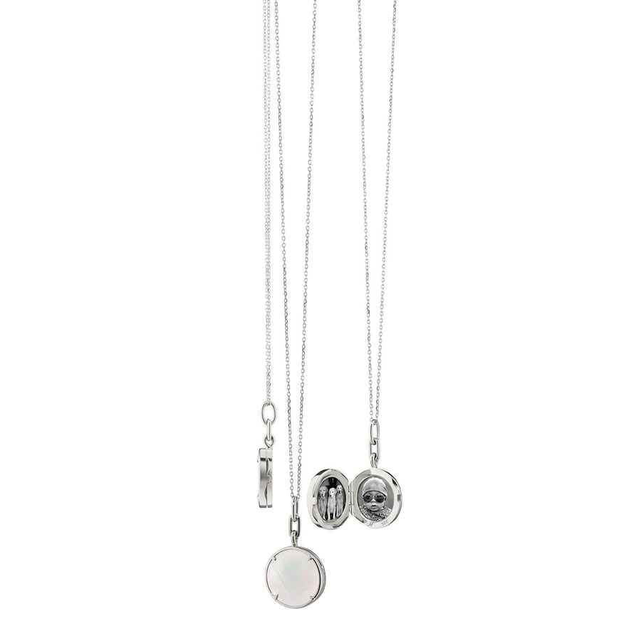 Brooke Stone Slim Locket Necklace